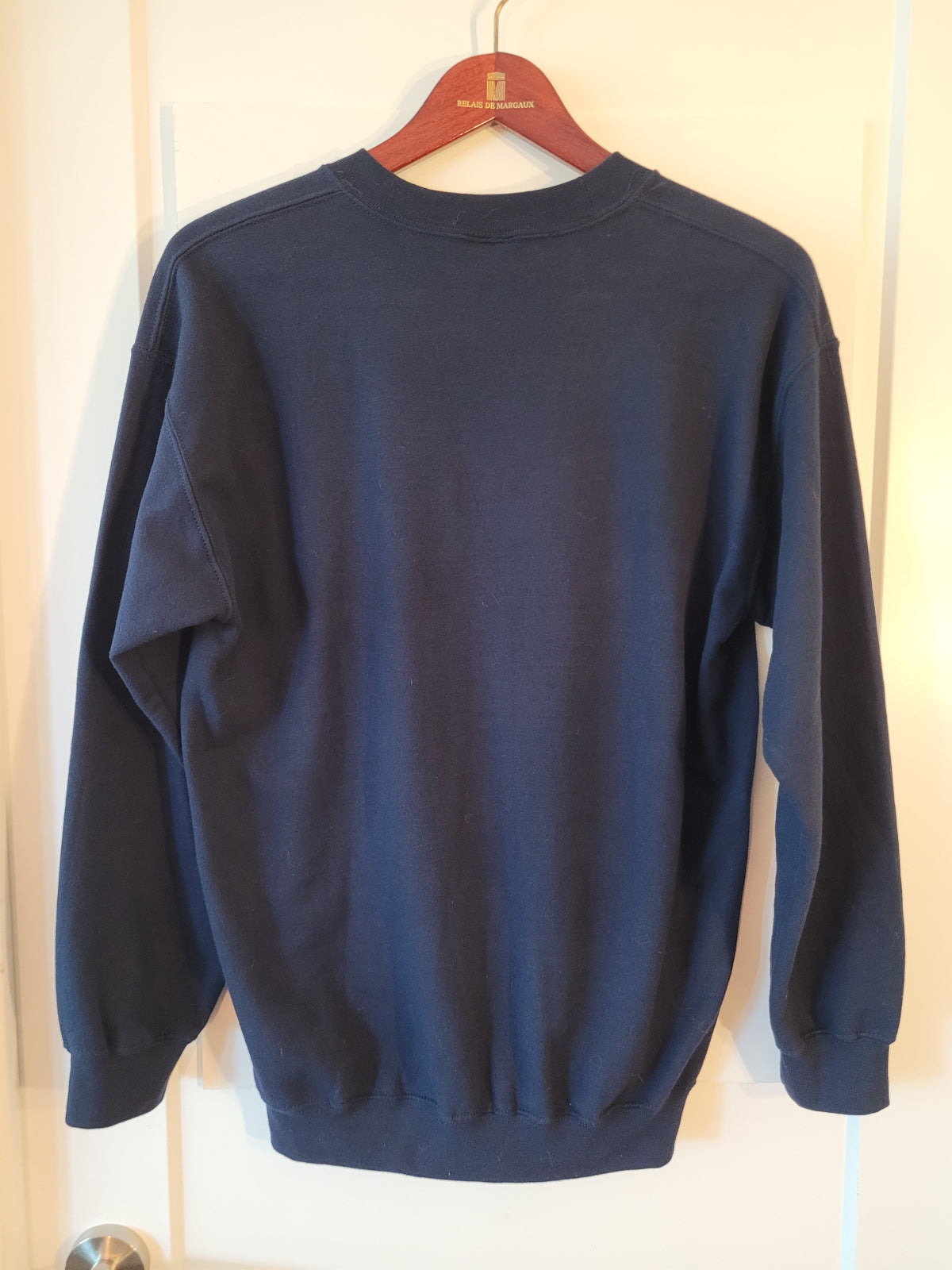 LA40 Custom Designer Crew Neck Sweater Blue Medium M