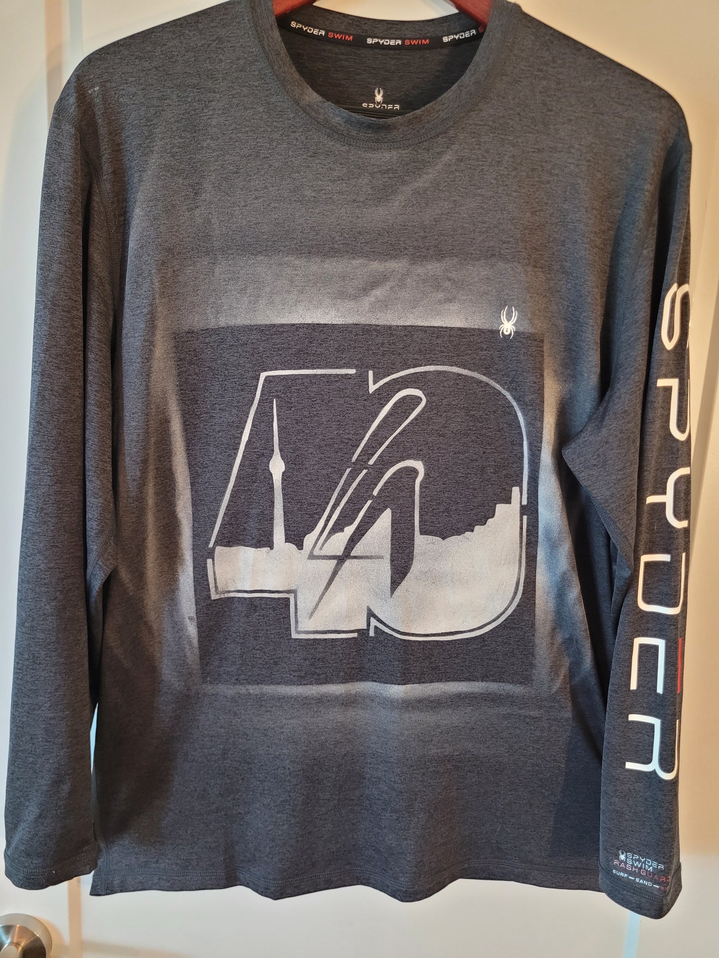 LA40 Custom Designer Long Sleeve Active Shirt, Large Mens